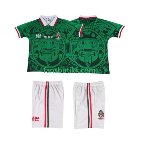 Fotballdrakt Mexico Barn Retro Hjemmetrøye 1998 Kortermet